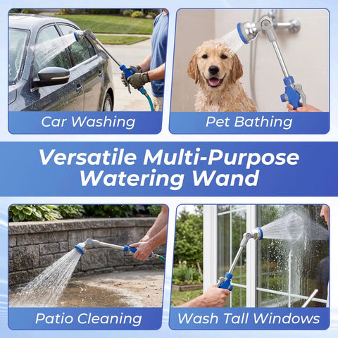 Two Pack Watering Wand With Nine Adjustable Spray Patterns for car washing, pet bathing, patio cleaning, window washing