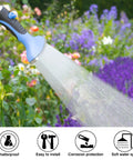 Heavy Duty Fan Spray Nozzle For Garden Hose With Flow Control And Ergonomic Insulated Grip Rustproof Metal Watering Wand Head