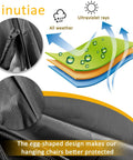 Patio Egg Chair Cover With Zipper No Fuss All Season 420D Oxford PU Coated Outdoor Swing Protector details and weather protection features