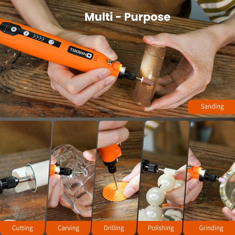 Portable Cordless Rotary Tool Kit Delivers Lightning Fast Usb Power And 111 Essentials For Precise Sanding Polishing And Engraving That Will Let You Shred Through Any Weekend Grind in use for sanding wood.