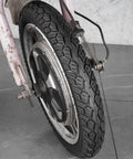 Close-up of sixteen inch bike tire with inner tube set 16x2.125 for electric bicycles motorcycles and most kids bikes