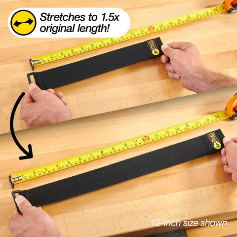 Stretchy Elastic Cinch Straps For Quick Organization 12 Inch Wrap It Storage Straps Pack Of 8 With Hook And Loop Fasteners demo