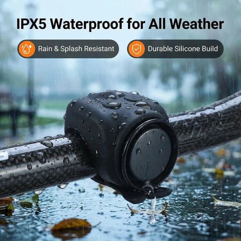 120dB Loud As Heck Bike Horn Electric Ebike Bell USB C Rechargeable Waterproof With Universal Mount For Bike Motorcycle Or Scooter 4 Funny Tones And 5 Volume Settings Compact Easy Install