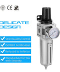 Heavy Duty Industrial Air Filter And Regulator With Metal Bowl For Paint Spray, ISO9001 certified, quality focused.