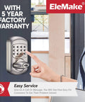 Keyless Mechanical Deadbolt Door Lock With Keypad Zinc Alloy Construction Sabbath Lock for Shabbos installed on door