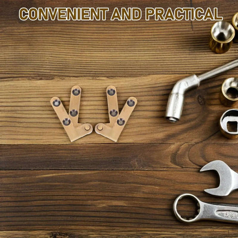 Two Pack Brass Hidden Pivot Door Hinges Heavy Duty For Quiet Operation On Doors And Windows on wooden surface with tools