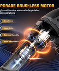 Cordless Buffer Polisher Kit 6 Inch Orbital Car Polisher With Variable Speed 1800 To 5500 RPM, 17 Accessories, Tool Only