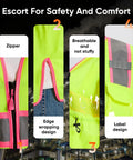Slim Fit High Visibility Vest For Women With Drawstring Waist Hella Bright Reflective Safety Gear Tailored For Female Figures details.