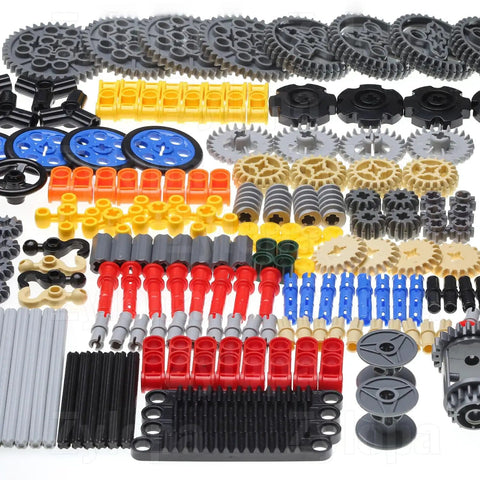 Huge 270 Piece Technic Gear Set With Gears Pins Axles Chains And Differential For Robotic Builds Random Color Pieces