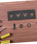 Black Barn Door Hardware Track Connecting Set With Metal Joint Plate Connector For Heavy Duty Rail Attachment Flat Fixing Plate