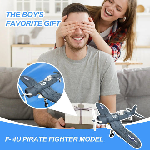 Couple gifting F-4U Corsair Fighter Model Kit 1:48 Scale For Adults Into Warbirds, WWII Classic Aircraft Display Model