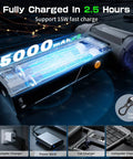 Electric Air Duster With Flashlight And Display, 180000 RPM High Speed Blower charging options and battery specs