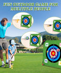 Ultimate Outdoor Golf Chipping Game With Stand And Putting Mat For Backyard Battle Play setup on lawn with targets