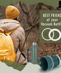 2 Pack Replacement Gaskets For Classic Vacuum Insulated Wide Mouth Bottles - BPA Free Silicone Seals in outdoor setting with backpack