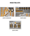 Mixed tool sets from 1024 Piece Master Mechanics Tool Set With Premium Modular Foam Trays And GSX Mobile Tool Storage Built For Pros