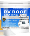 Flexible RV Roof Coating White Solar Reflective Sealant For Campers Trailers And Motorhomes UV Resistant Cool Roof Sealant That Flexes With The Roof One Gallon Bottle For Leak Repairs And Metal Buildings