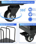 Details of Beefy Carton Stand With Wheels Heavy Duty 500Lb Cardboard Box Storage Rack showing swivel wheels and metal frame