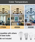 Five Light Crystal Chandelier In Dope Black Close To Ceiling Pendant Light Fixture showing color temperatures in stylish rooms