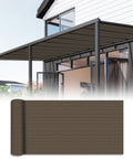 8x50 Sun Shade Fabric Roll UV Blocking Shade Cloth for Outdoor Patio Garden brown attached to patio frame