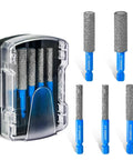 5-Piece Diamond Drill Bit Set for Tile and Stone with case, 2-in-1 Drilling and Milling bits for ceramic, glass, porcelain, marble, granite.