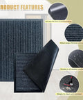 Indoor Outdoor Doormat 2x3 Foot Heavy Duty Durable Built To Last Welcome Mat With All Weather Waterproof Backing Non Slip