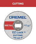 Dremel EZ Lock metal cutting wheel, 1-1/2 inch diameter, fiberglass-reinforced