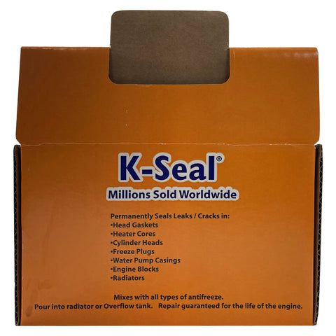 K Seal All Purpose One Step Permanent Coolant Leak Repair 8 Oz Bottle Shake Pour And Go Fixes Radiator Leaks outer packaging