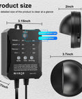 Diagram of All In One Low Voltage LED Deck Lights Kit With Transformer Timer And Photocell Sensor IP67 Waterproof details.