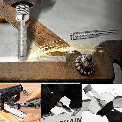 20 Piece Chainsaw Sharpening Kit With Diamond Burr Files And Angle Guide For Drill Or Rotary Tool sharpening blades