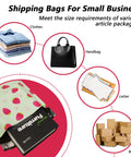 Image showing uses for Strawberry Print 12x15.5 Inch Poly Mailers Pack Of 50 Self Sealing Waterproof And Tear Resistant Shipping Bags.