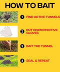 Poison Moleworms Kit For Outdoors With 10 Realistic Moleworms And 5 Tunnel Locator Flags Baiting Instructions