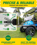 Ready Rollin Premium Golf Cart Led Light Kit Compatible With Club Car Precedent 2004 Up, featuring a detailed turn signal switch.