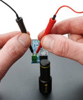 Hands Free Soldering Third Hand Tool Kit With 2x SQ350 And 4x SQ10 Probes in use on circuit board for fast measurements