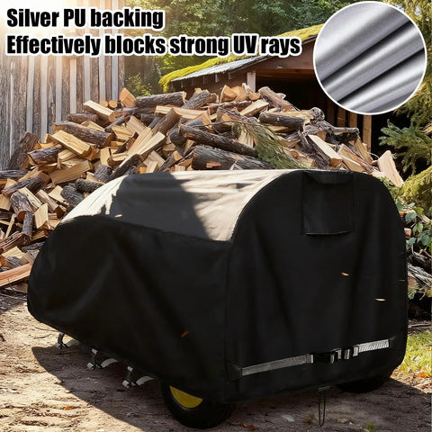 Beefy Waterproof Log Splitter Cover 1200D Oxford Cloth Weatherproof All Season Protector For 20 To 60 Ton Wood Splitters