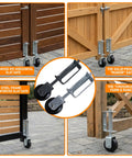 Heavy-Duty Gate Wheel With A Large Four Inch Wheel For Smooth Operation, 14.5 Inch Gate Support Roller, Weather-Resistant Black Finish
