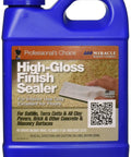 Blue quart bottle of Pro Grade High Gloss Sealer For Tile And Stone, Water Based, Interior Use, Easy To Apply, Superior Coverage
