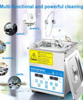 Ultrasonic Jewelry Cleaner With Digital Timer And Heater 40 KHz 2L Capacity Workhorse Cleaning Machine for jewelry on table