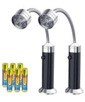 Super Bright Magnetic Barbecue Grill Light With Flexible Gooseneck LED Lighting For Outdoor Cooking 2 Pack Weather Resistant Batteries Included