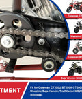 Front 420 Jackshaft Chain 42 Links Mini Bike Drive Chain Heavy Duty with Master Links for Coleman CT200U