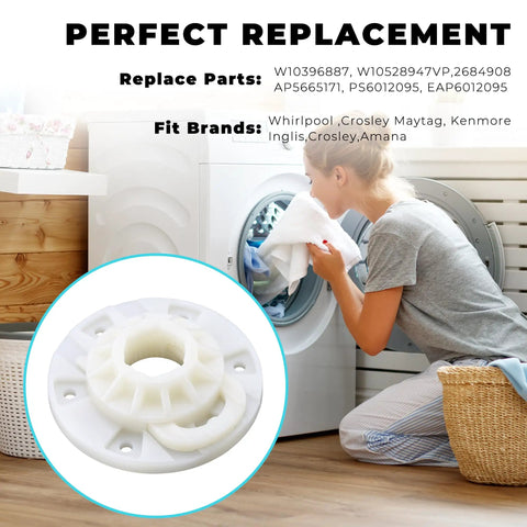 Upgraded Basket Driven Hub Kit For Washer Models W10528947 W10396887 AP5665171 PS6012095 Replaces W10528947VP By TOMOON Compatible With Maytag Kenmore And Other Front Load Washers Includes Drive Hub Retainer And Instructions