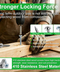 1310 Piece Magnetic 410 Stainless Wood And Drywall Screws Set With Phillips Truss Head For Size 8 And 10 Anti Corrosion High Strength Long Lasting Pro Grade For Woodworking And Home Reno, 410 stainless wood screw in drill driving into lumber