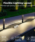 All In One LED Low Voltage Landscape Lighting Kit 12 Pack With 60W Transformer 100 Feet Wire pathway lights by walkway