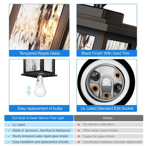 Outdoor Pendant Light Fixture for Porch and Front Door, Farmhouse Exterior Hanging Lantern with Adjustable Chain details