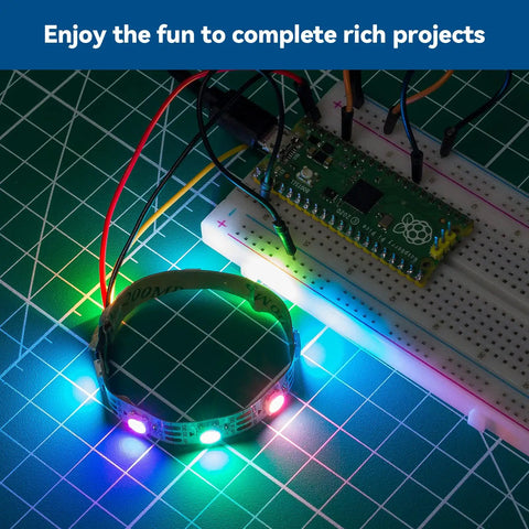 Raspberry Pi Pico Starter Kit With 40 Projects And Online Tutorials For MicroPython C And MakeCode No Fuss Setup One Stop Learning Electronics