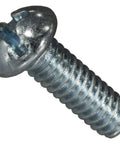 Heavy Duty Zinc Plated Steel Round Head Machine Screws 1/4-20 X 3/4 Inch showing clear Phillips slot design for DIY fixes.