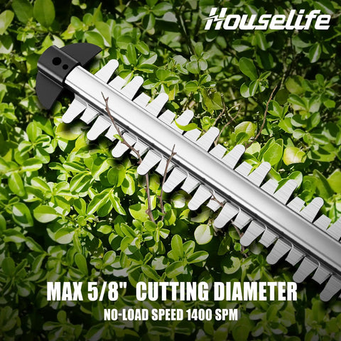Cordless Hedge Trimmer And Leaf Blower Combo For 20V Max Battery Tool Only showing 18 Inch hedge trimmer blade in bush