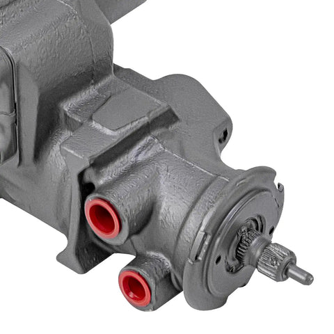Close-up of Power Steering Gear Box Assembly Replacement For 1995 1997 Chevy Silverado Tahoe Blazer C1500 K1500 C2500 K2500 Suburban GMC Yukon Cadillac Escalade Ready To Install