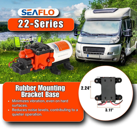 22 Series 12V On Demand Water Pump With 1.3 GPM Flow And 100 PSI Shutoff Diaphragm Pump for Marine RV Agriculture and Off Grid Use