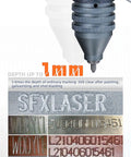 Close-up of engraving needle on Metal Dot Peen Marking Machine for serial numbers with 150x80mm marking area