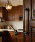 Old School Vintage Antique Brass Cabinet Pulls 2 Pack 5 Inch Brushed Bronze Drawer Handles 128mm Center To Center detail